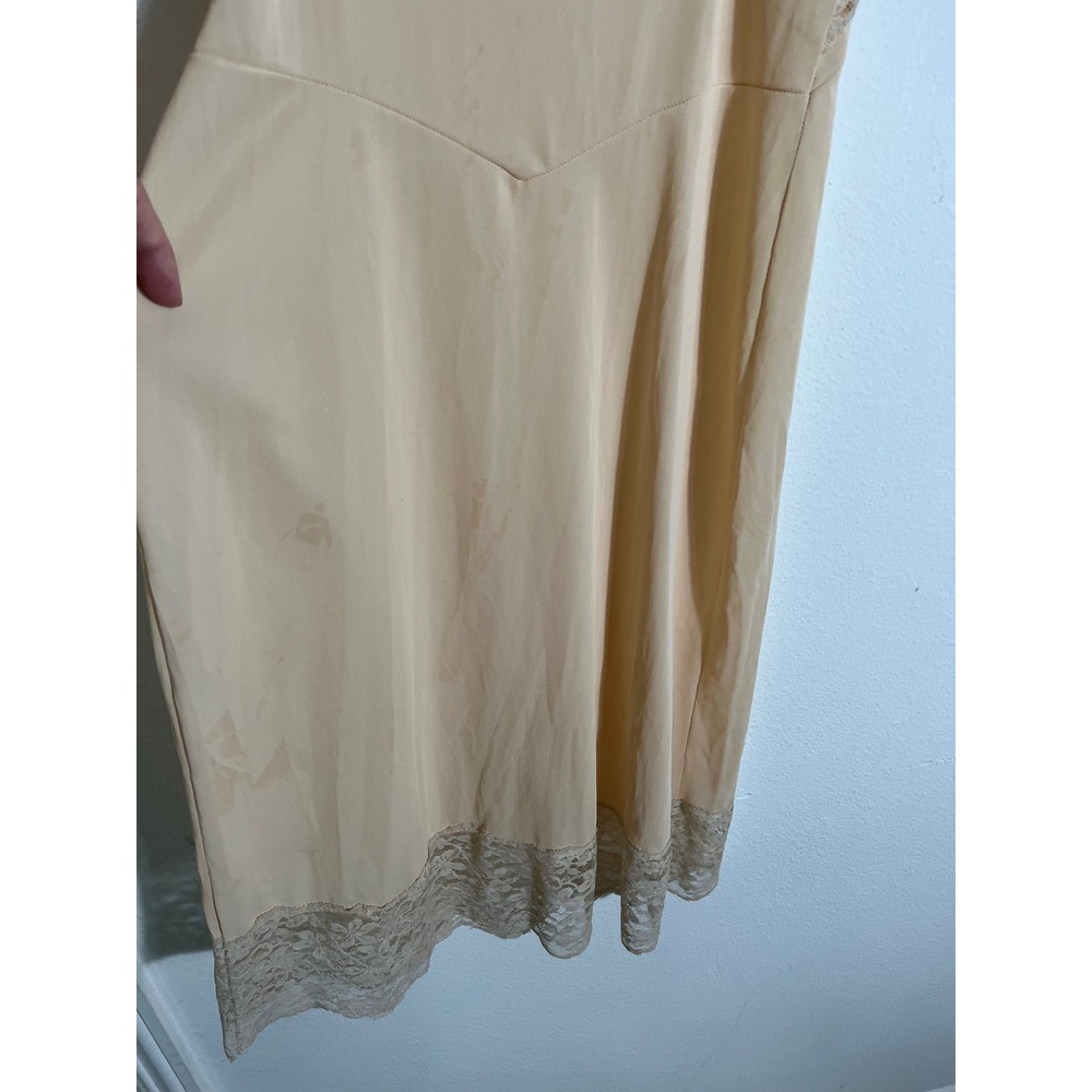 VINTAGE 60s CARESS Lace Slip Nightgown Vanity Fair Lingerie Dress - Picture 12 of 15